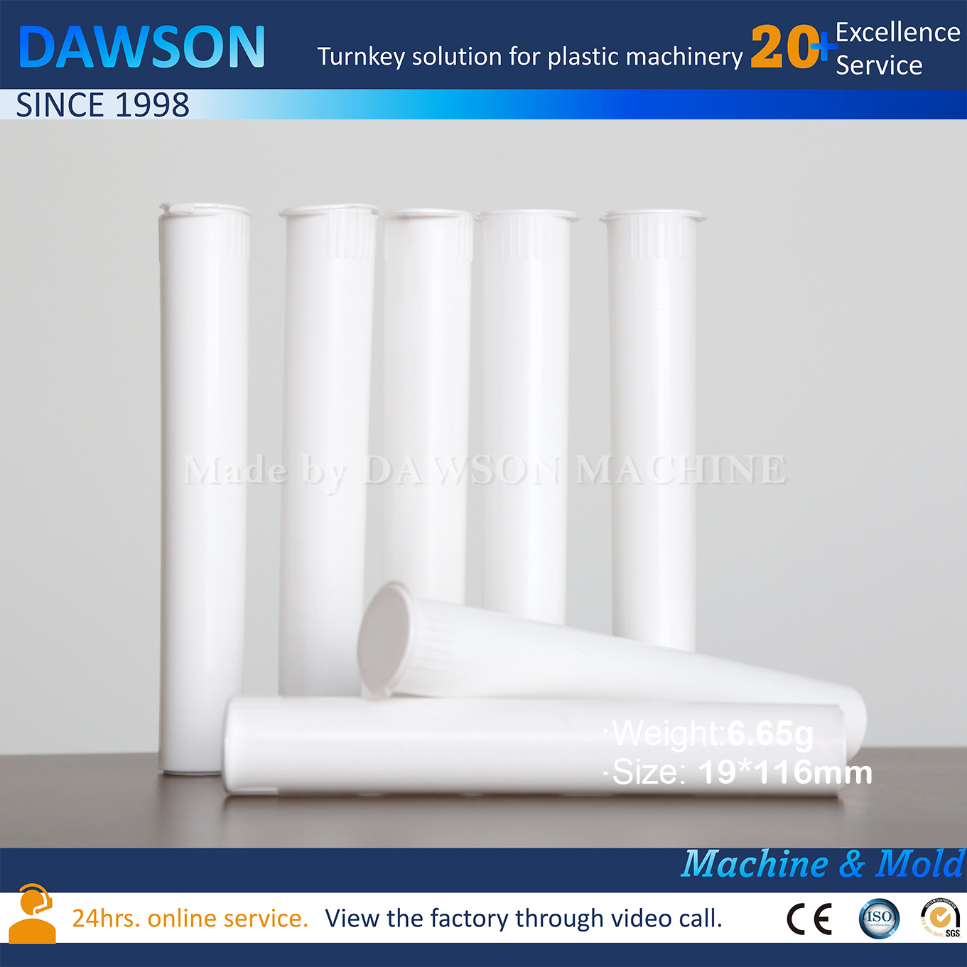 Машина для формования впрыска Dawson: стойкий в производстве трубки.