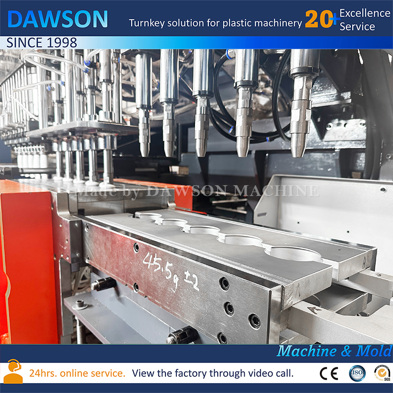 Высокоэффективная одностанционная 5-головочная выдувная машина для контейнеров с широким горлышком из полиэтилена высокой плотности